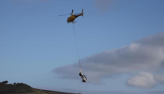 Helikopter bilvrak Lanzarote