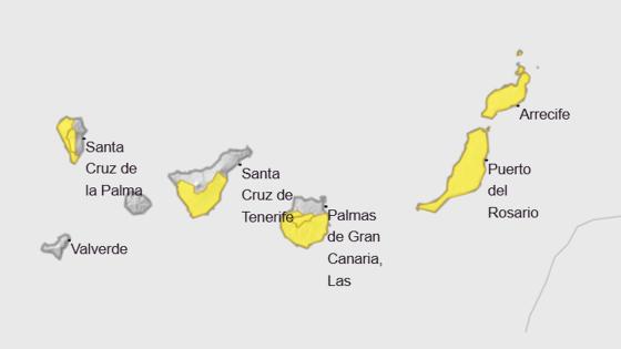Farevarsel for regn på Kanariøyene 17. november.