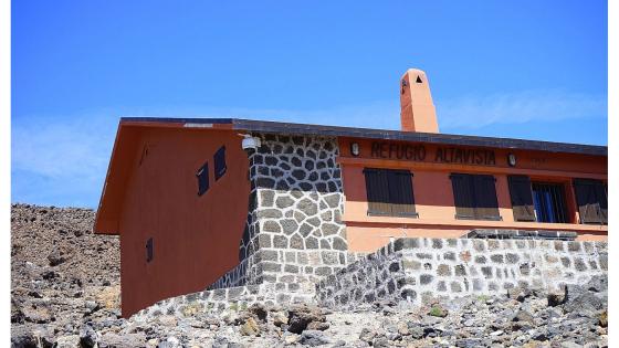 Turisthytten Refugio Altavista på Tenerife.