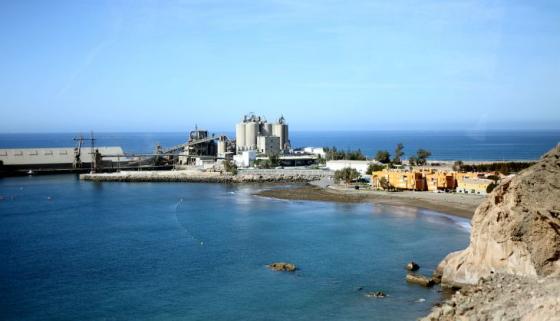 Sementfabrikk i El Pajár, Gran Canaria.