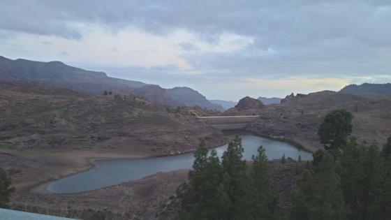 Vannreservoaret Presa de Chira på Gran Canaria.