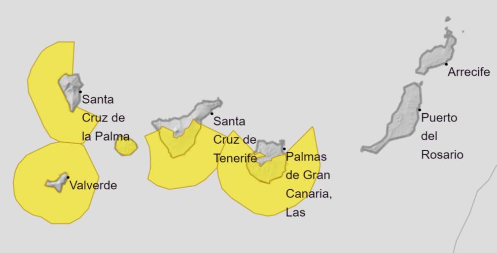 Farevarsel for vind, bølger og hete på Kanariøyene