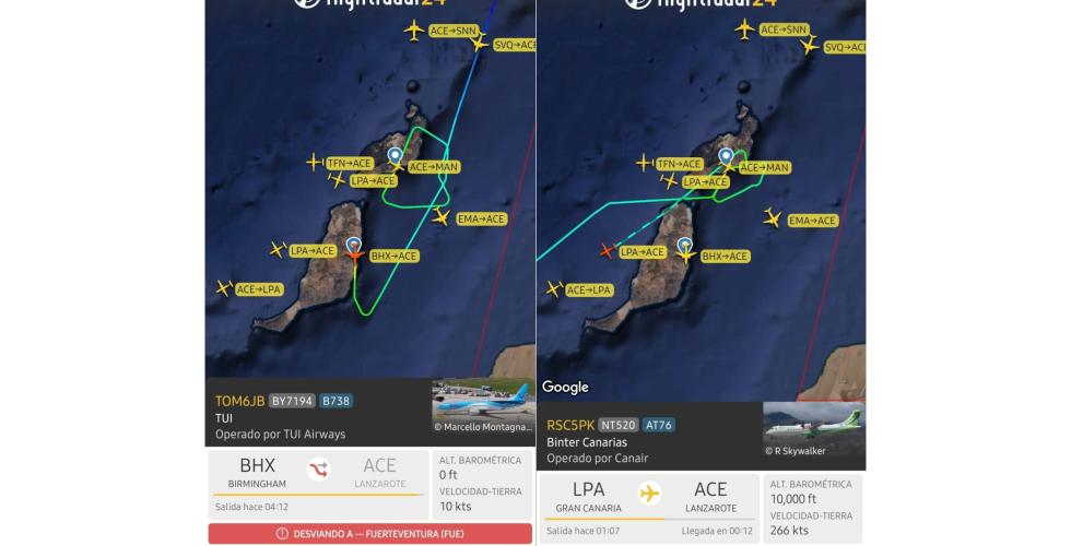 Calima skaper problemer for flytrafikken.